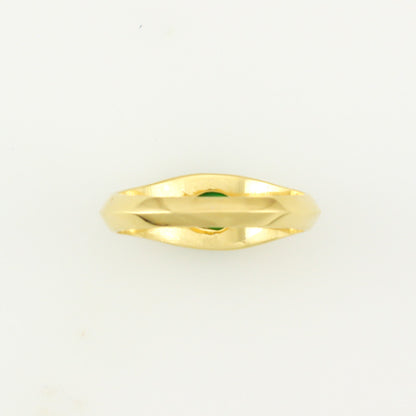 14K YELLOW GOLD GREEN JADEITE JADE RING UPC #309555