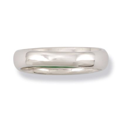 14K WHITE GOLD GREEN JADEITE JADE SADDLE RING UPC #379114