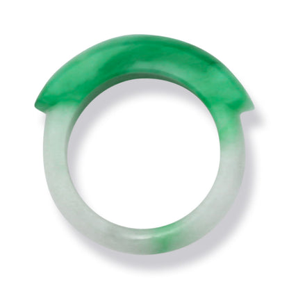 GREEN JADEITE JADE RING CONTINUOUS SADDLE BAND RING SIZE 7 UPC #267466