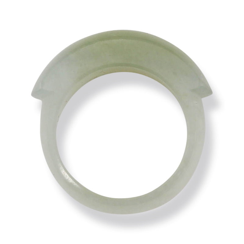 YELLOW JADEITE JADE BAND RING FINGER SIZE 8.25 UPC #370982