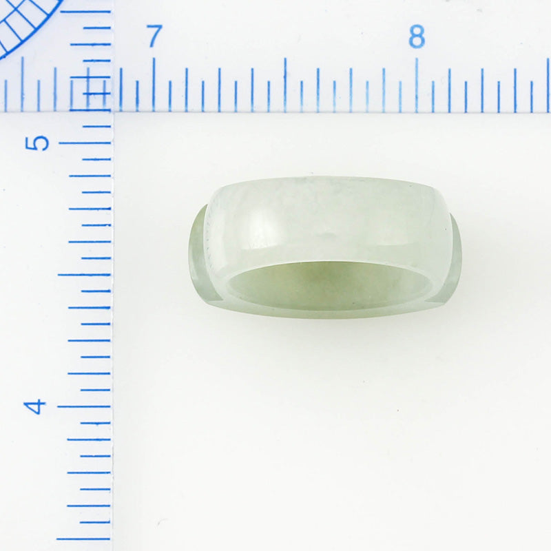 YELLOW JADEITE JADE BAND RING FINGER SIZE 8.25 UPC #370982