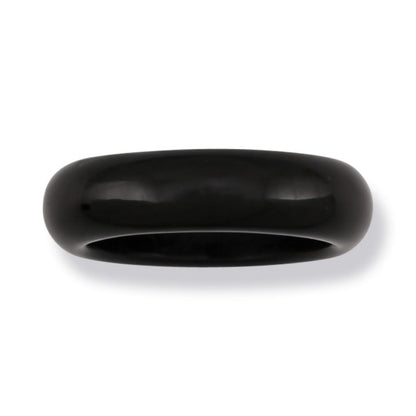 BLACK NEPHRITE JADE BAND RING VARIOUS FINGER SIZES UPC #257313