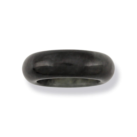 GREY JADEITE JADE BAND RING FINGER SIZE 6.25 UPC #352728