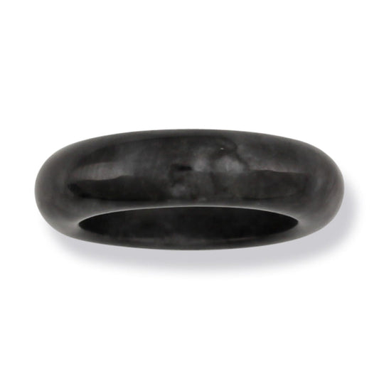 GREY JADEITE JADE BAND RING VARIOUS FINGER SIZES UPC #370517