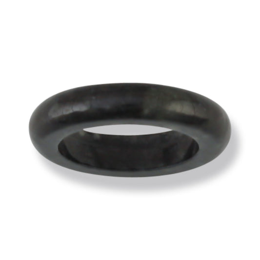 GREY JADEITE JADE BAND RING FINGER SIZE 3 UPC #389878