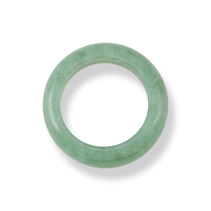 GREEN JADEITE JADE BAND RING FINGER SIZE 4.25 UPC #361423