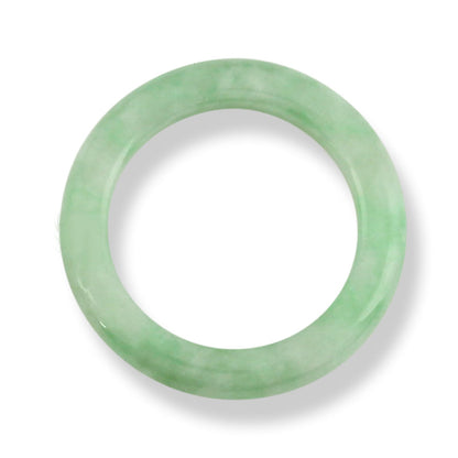 GREEN JADEITE JADE BAND RING FINGER SIZE 8.5 UPC #234239