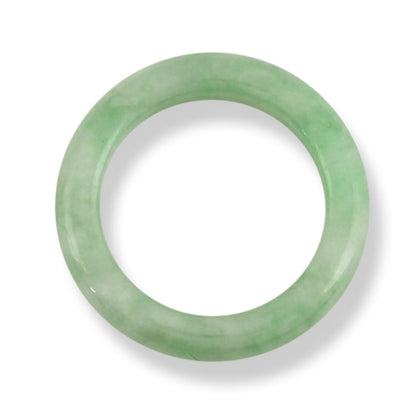 GREEN JADEITE JADE BAND RING FINGER SIZE 8.5 UPC #234239