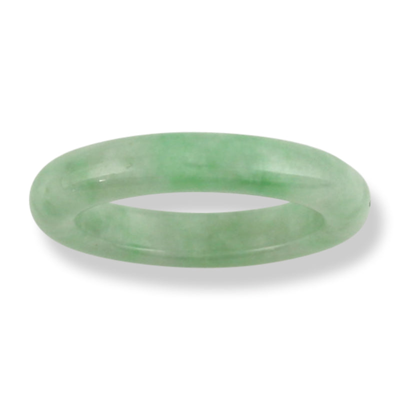 GREEN JADEITE JADE BAND RING FINGER SIZE 8.5 UPC #234239