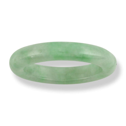 GREEN JADEITE JADE BAND RING FINGER SIZE 8.5 UPC #234239