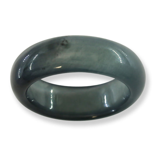 Green Jadeite Jade Solid Band | Jade Wedding Ring Size 8 | UPC #394933