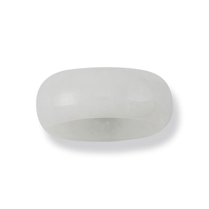 White Jadeite Jade Band Ring | Various Sizes | UPC #371934