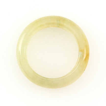 YELLOW JADEITE JADE BAND RING FINGER SIZE 8 UPC #361362