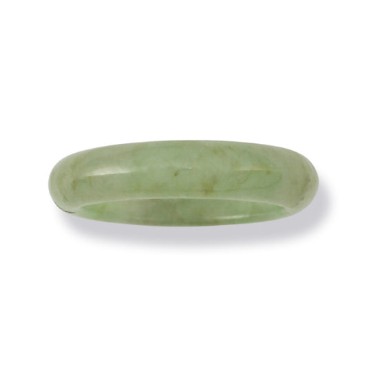 GREEN JADEITE JADE BAND RING FINGER SIZE 8 UPC #371880