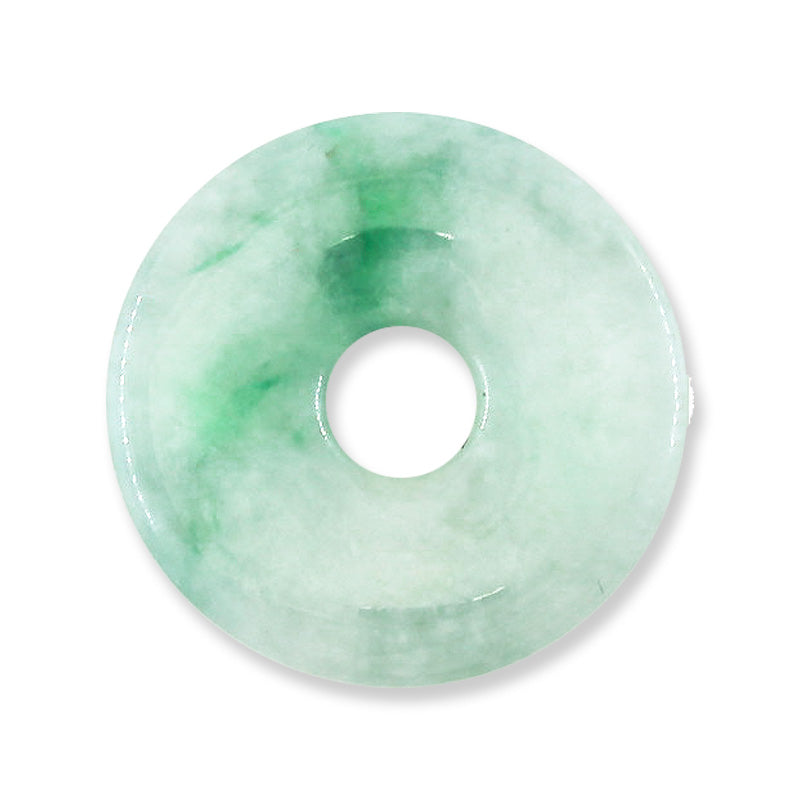 Loose Jade Donut | Green Jadeite Jade Pi Disc for Men and Women | UPC #084469