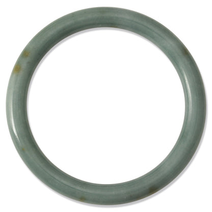 BLUE GREEN JADEITE JADE CYLINDRICAL BANGLE 60.8MM UPC #168886