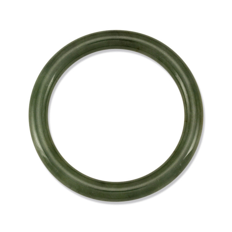 CYLINDRICAL GREEN JADEITE JADE BANGLE 53.6MM UPC #364370