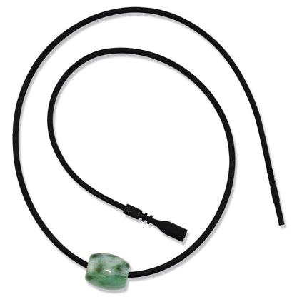 GREEN JADEITE JADE BARREL SLIDE NECKLACE UPC #103016