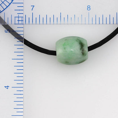 GREEN JADEITE JADE BARREL SLIDE NECKLACE UPC #236745