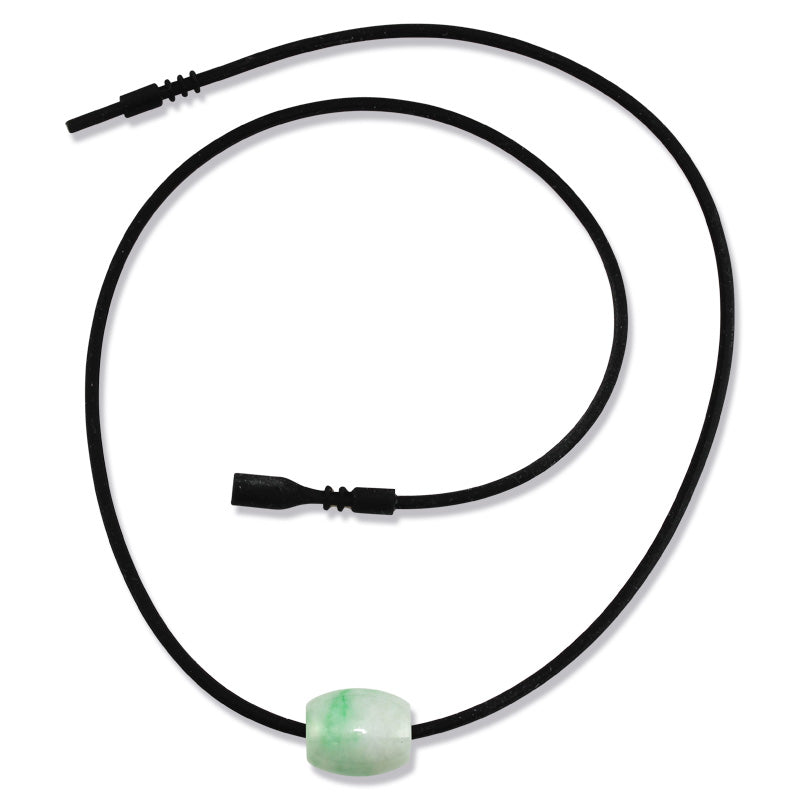 GREEN JADEITE JADE BARREL SLIDE NECKLACE UPC #374218