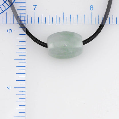 GREEN JADEITE JADE BARREL SLIDE NECKLACE UPC #374294