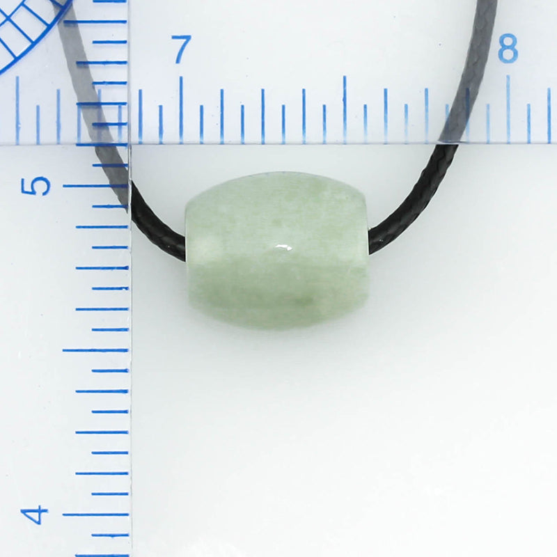 GREEN JADEITE JADE BARREL SLIDE NECKLACE UPC #374270