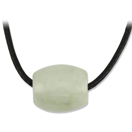 GREEN JADEITE JADE BARREL SLIDE NECKLACE UPC #374270