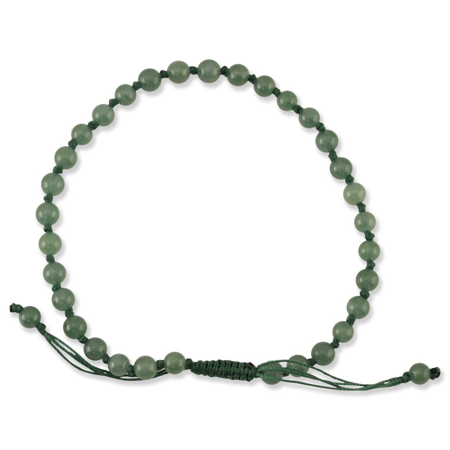 GREEN JADEITE JADE ADJUSTABLE BEAD BRACELET UPC #346260