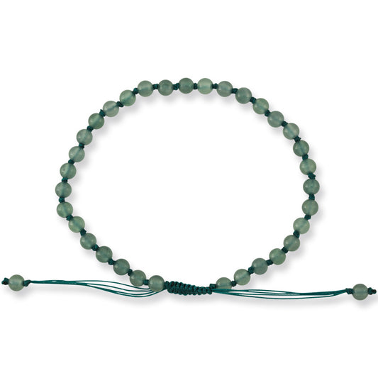 ICY BLUE GREEN JADEITE JADE ADJUSTABLE BEAD BRACELET UPC #392625