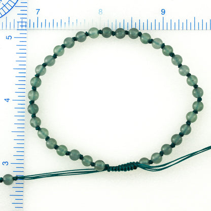 ICY BLUE GREEN JADEITE JADE ADJUSTABLE BEAD BRACELET UPC #392625