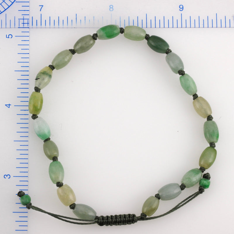 GREEN & YELLOW JADEITE JADE BRACELET UPC #387195