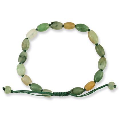 RAINBOW JADEITE JADE ADJUSTABLE BEAD BRACELET UPC #391710