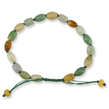 RAINBOW JADEITE JADE ADJUSTABLE BEAD BRACELET UPC #391703