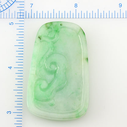 GREEN JADEITE JADE TIGER WITH TAEL LOOSE CARVING UPC #346598