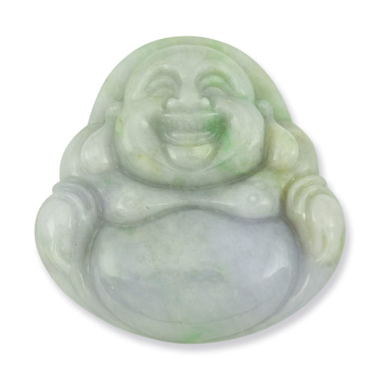 GREEN & LAVENDER JADEITE JADE LOOSE BUDDHA CARVING UPC #381285