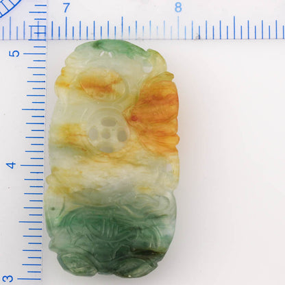 TRI-COLOR JADEITE JADE LOOSE CARVING UPC #377271