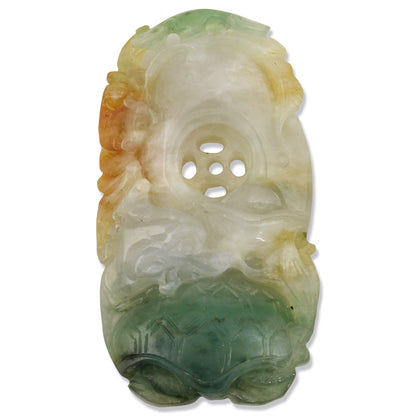 TRI-COLOR JADEITE JADE LOOSE CARVING UPC #377271