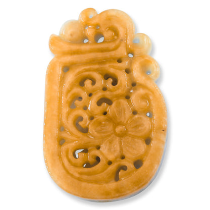 Jade Dragon and Phoenix Carving | Yellow Jadeite | UPC #394711