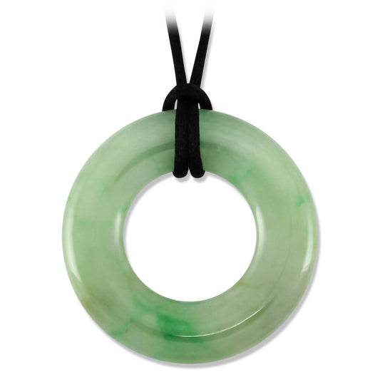 GREEN JADEITE JADE CIRCLE NECKLACE UPC #347731