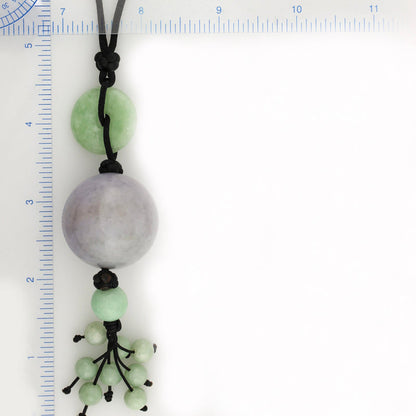 LAVENDER & GREEN JADEITE JADE ADJUSTABLE NECKLACE UPC #335929