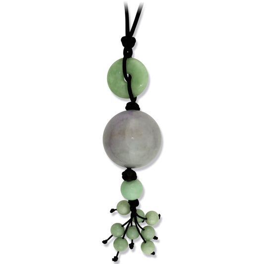 LAVENDER & GREEN JADEITE JADE ADJUSTABLE NECKLACE UPC #335929