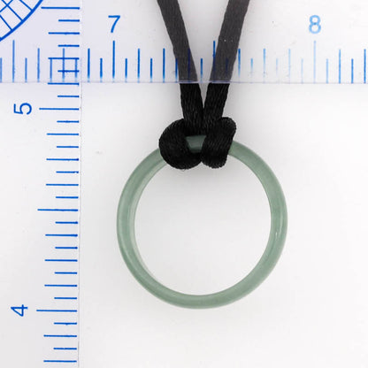 GREEN JADEITE JADE CIRCLE NECKLACE UPC #381674