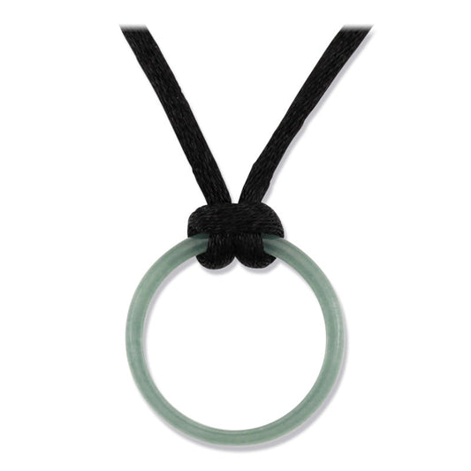 GREEN JADEITE JADE CIRCLE NECKLACE UPC #381674