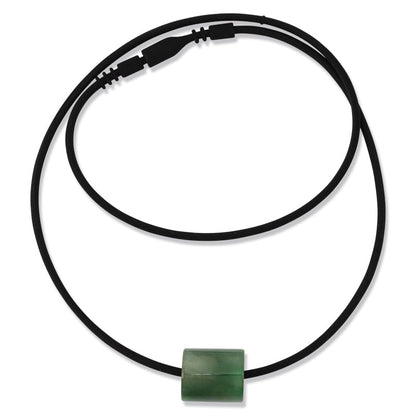 GREEN JADEITE JADE CYLINDER NECKLACE UPC #371606