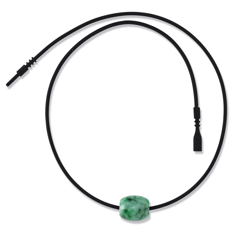 GREEN JADEITE JADE BEAD SLIDE NECKLACE UPC #372344