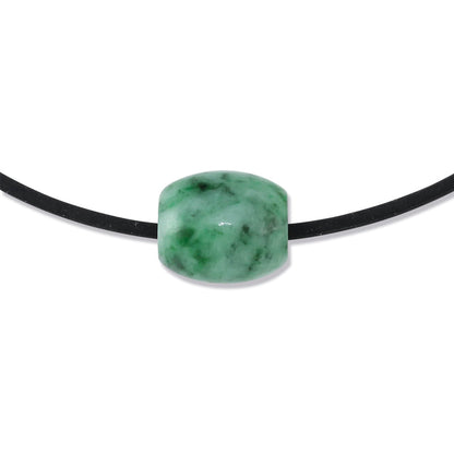 GREEN JADEITE JADE BEAD SLIDE NECKLACE UPC #372344