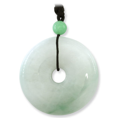 GREEN JADEITE JADE PI DISC ADJUSTABLE NECKLACE UPC #392342