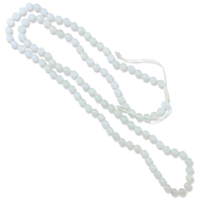 WHITE JADEITE JADE ADJUSTABLE BEAD NECKLACE UPC #385832