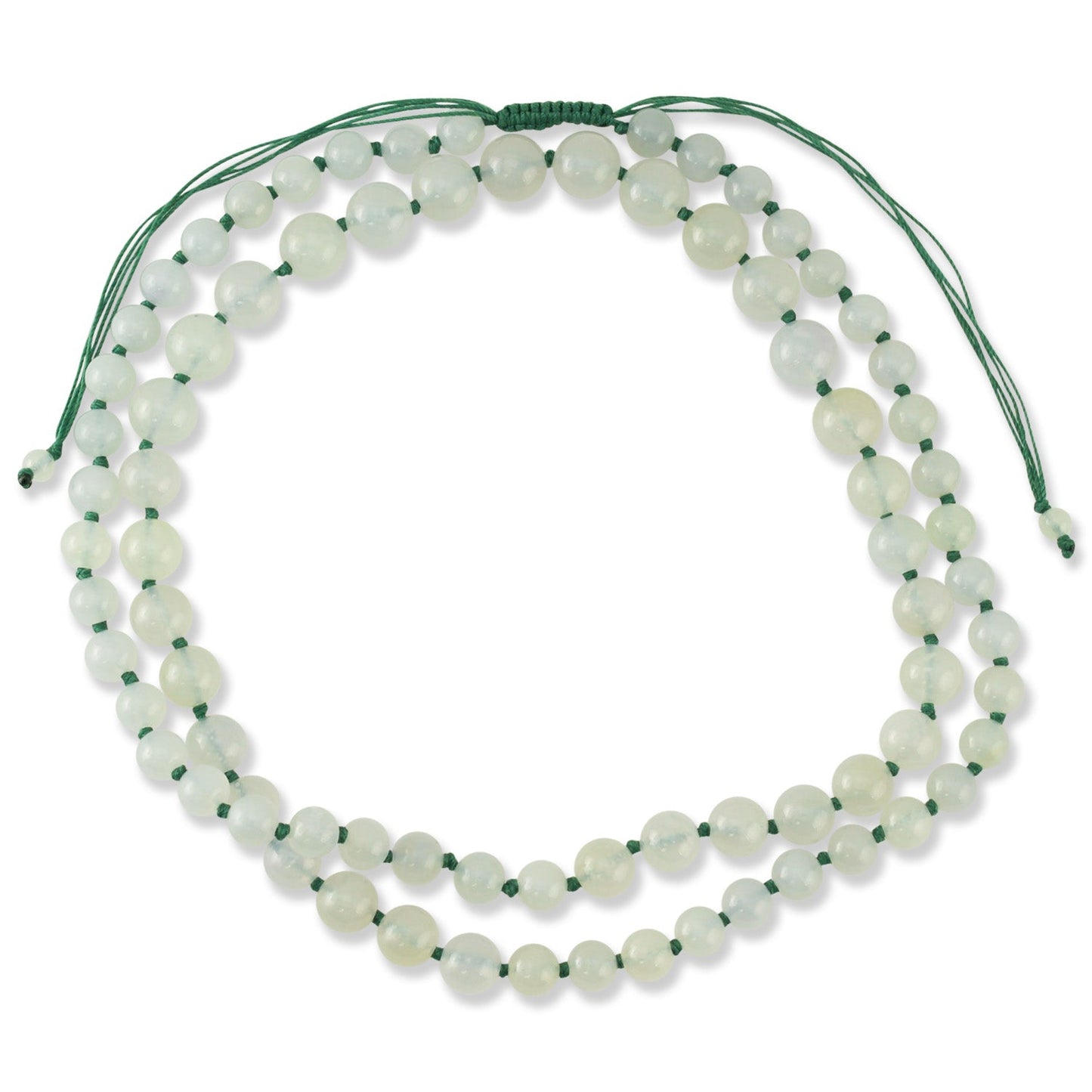 ICE JADEITE JADE ADJUSTABLE BEAD NECKLACE UPC #391499