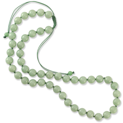 GREEN JADEITE JADE ADJUSTABLE BEAD NECKLACE UPC #391482